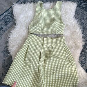 Zara Green Gingham Set